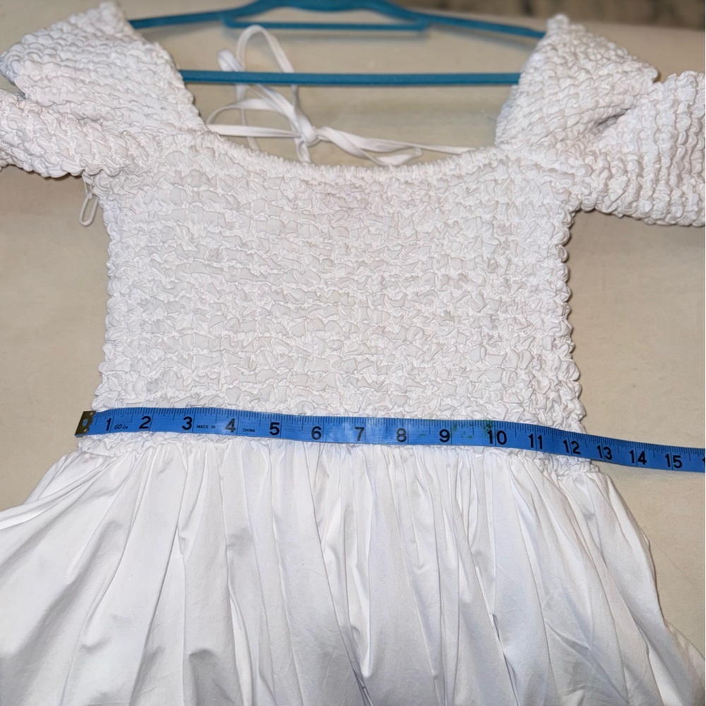NWT STAUD Cotton Smocked Cassidy Dress - Picture 10 of 13